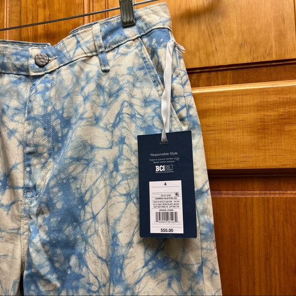 Brand New Rachel Comey x Target Jeans Blue White Marble Print High Rise Tapered - Picture 4 of 9